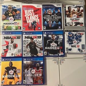 Wii, PS3 and PS4 games